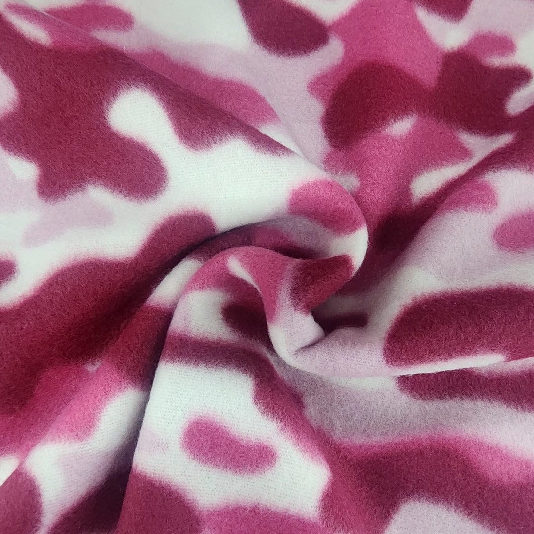 Fleece blanket Printed Polar Fleece Fabric 150 cm Pink Camo (7667902775385)