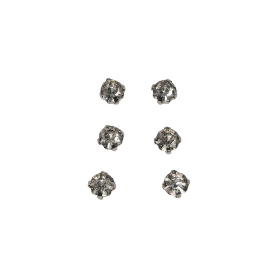Diamante Habby 6mm Loose Diamante Silver (7818218537049)