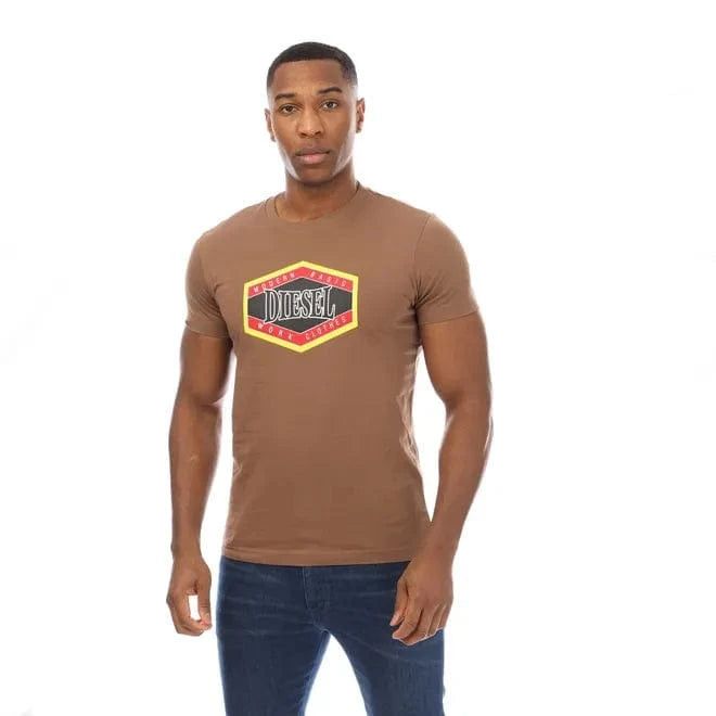 Diesel T Shirt Diesel T-Diegor 15-I T-Shirt in Brown Parallel Import