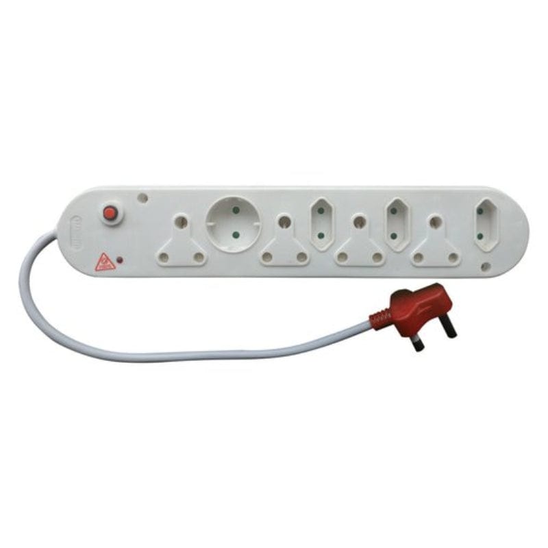 DIGITECTH MULTIPLUG Digitech 8‑Way Surge Multiplug (4×16 A + 2×5 A + 2×Schuko)