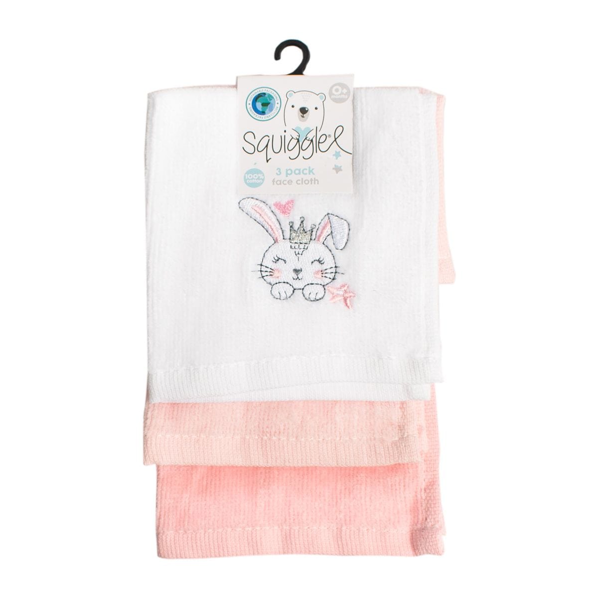 Disney kids Beanie Baby 3 Pack Face Cloth Rainbow Jungle