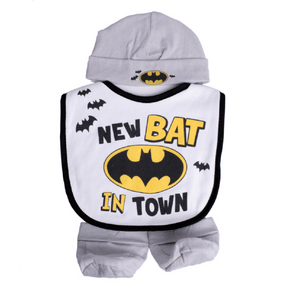 Disney kids Beanie Baby Beanie Bib and Bootie 3 Piece Set Batman (7486916165721)