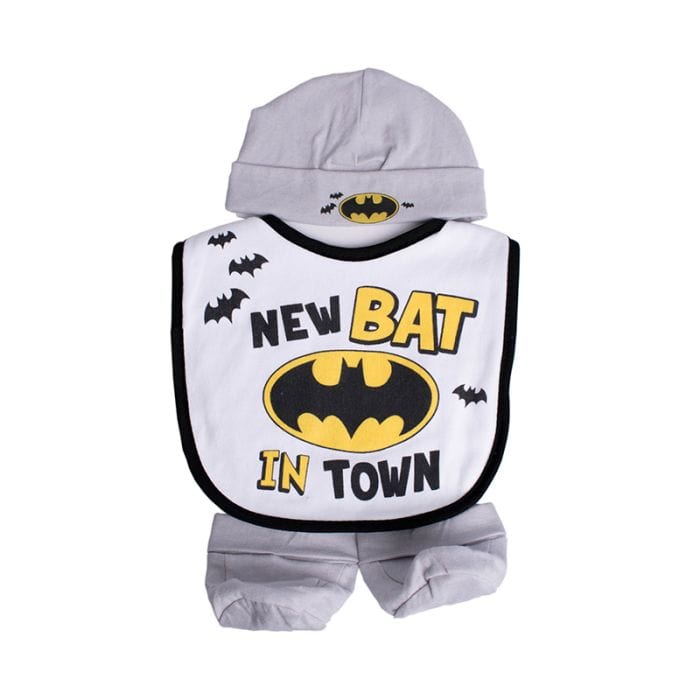 Disney kids Beanie Baby Beanie Bib and Bootie 3 Piece Set Batman (7486916165721)