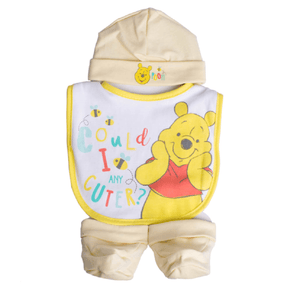 Disney kids Beanie Baby Beanie Bib and Bootie 3 Piece Set Winnie The Pooh (7486915051609)