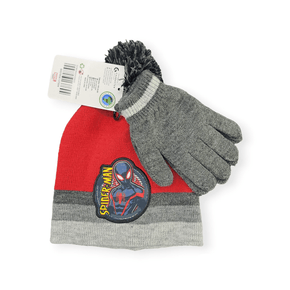 Disney kids Beanie Marvel Spiderman Basic Beanie & Glove Set (7292929900633)