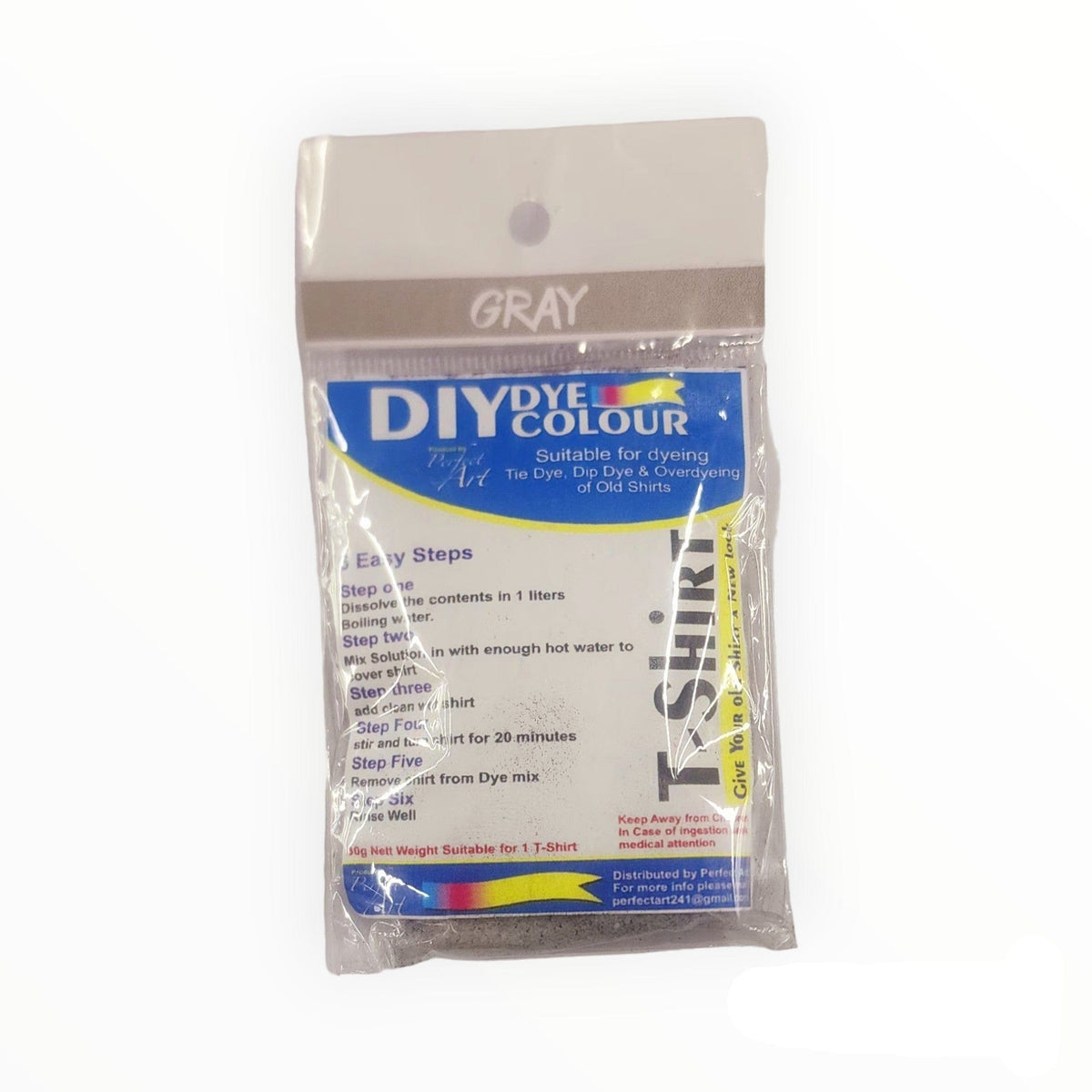 DIY DYE HABBY Grey T-Shirt Fabric Dye 30 g (7758422442073)
