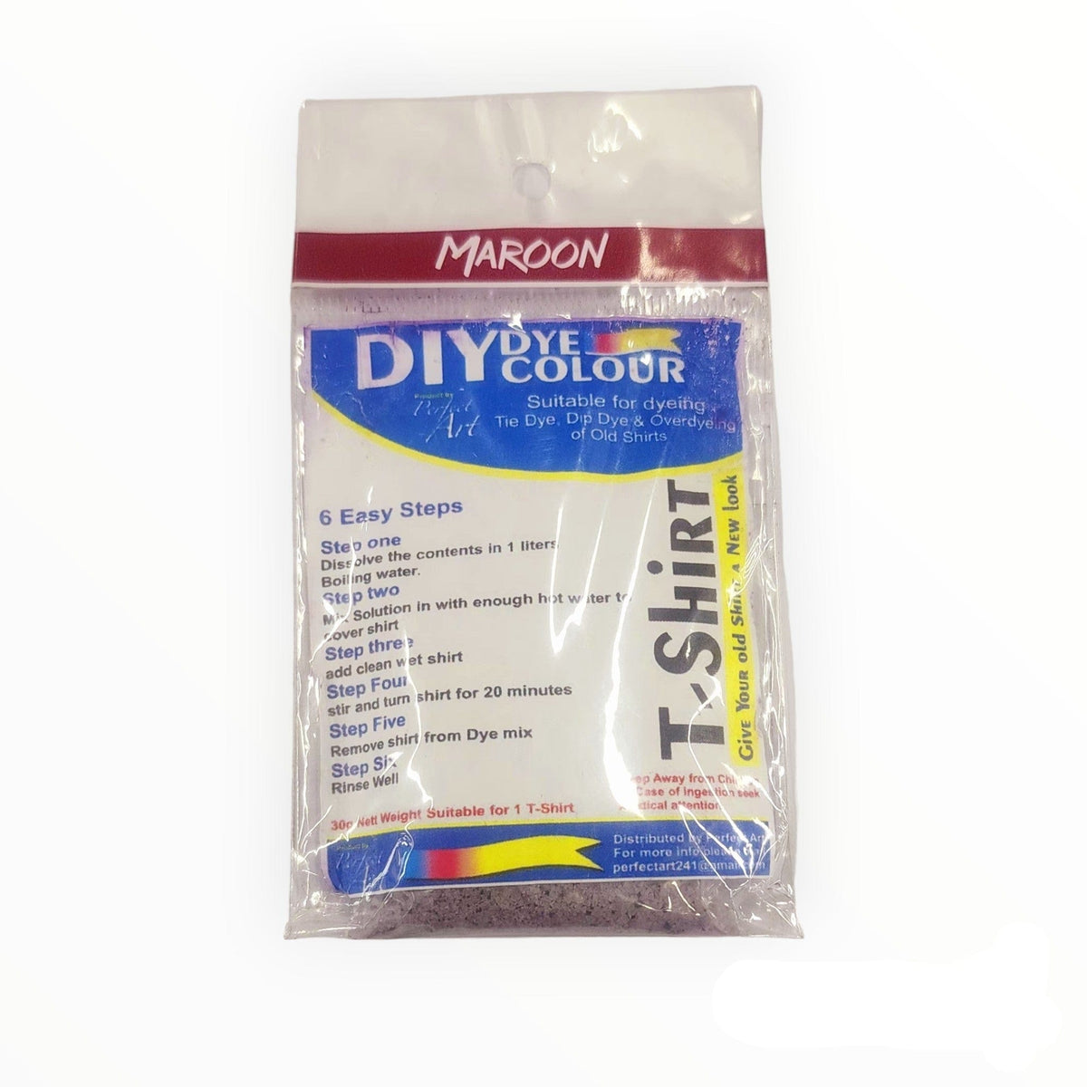 DIY DYE HABBY Maroon T-Shirt Fabric Dye 30 g (7758422442073)