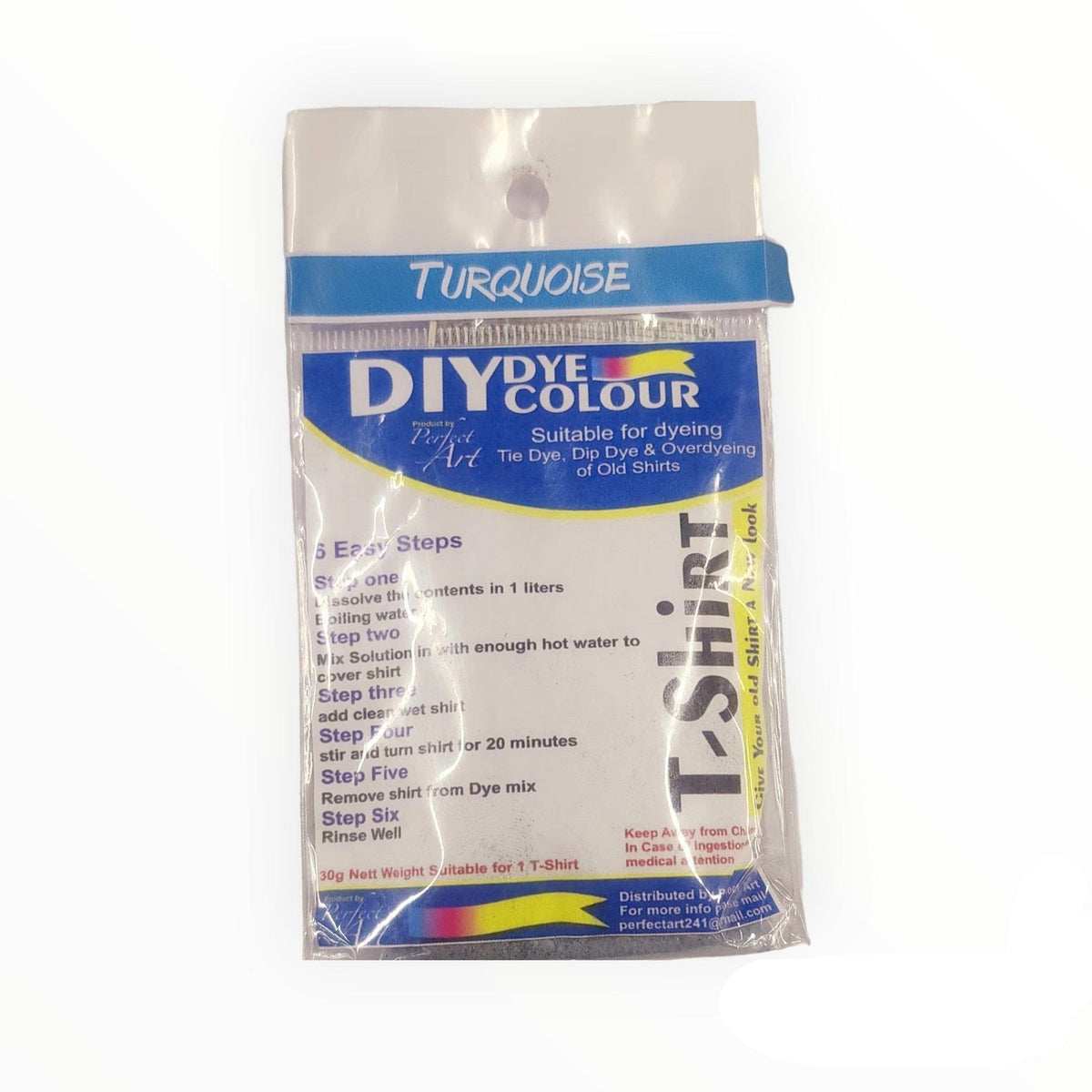 DIY DYE HABBY Turquoise T-Shirt Fabric Dye 30 g (7758422442073)