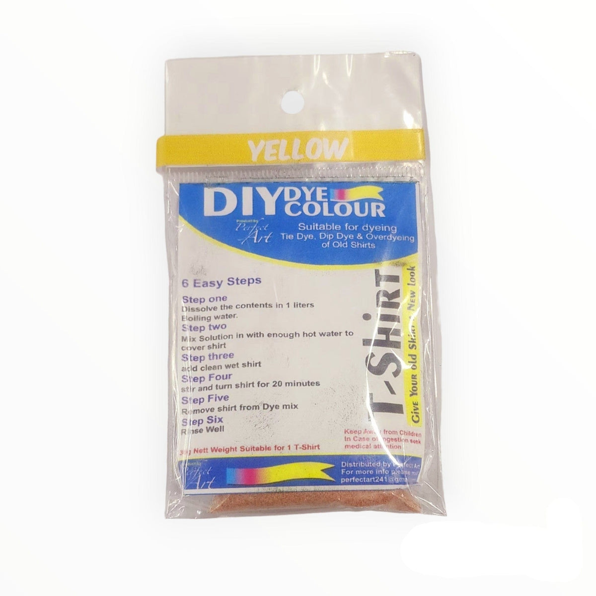 DIY DYE HABBY Yellow T-Shirt Fabric Dye 30 g (7758422442073)