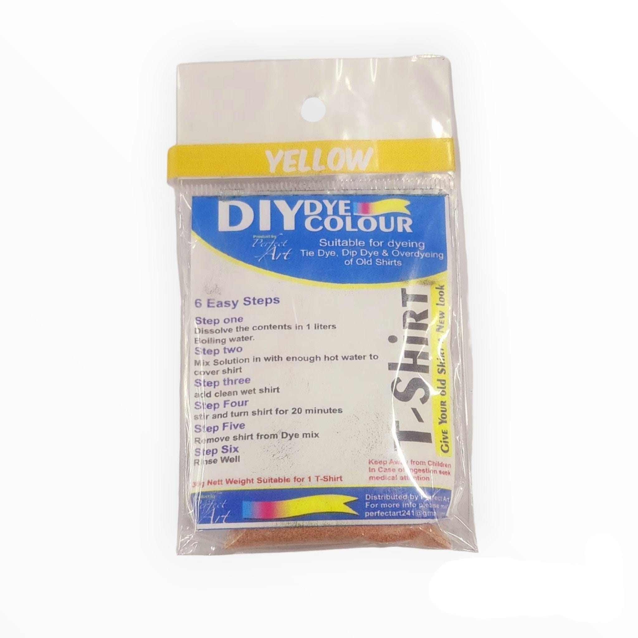 DIY DYE HABBY Yellow T-Shirt Fabric Dye 30 g (7758422442073)