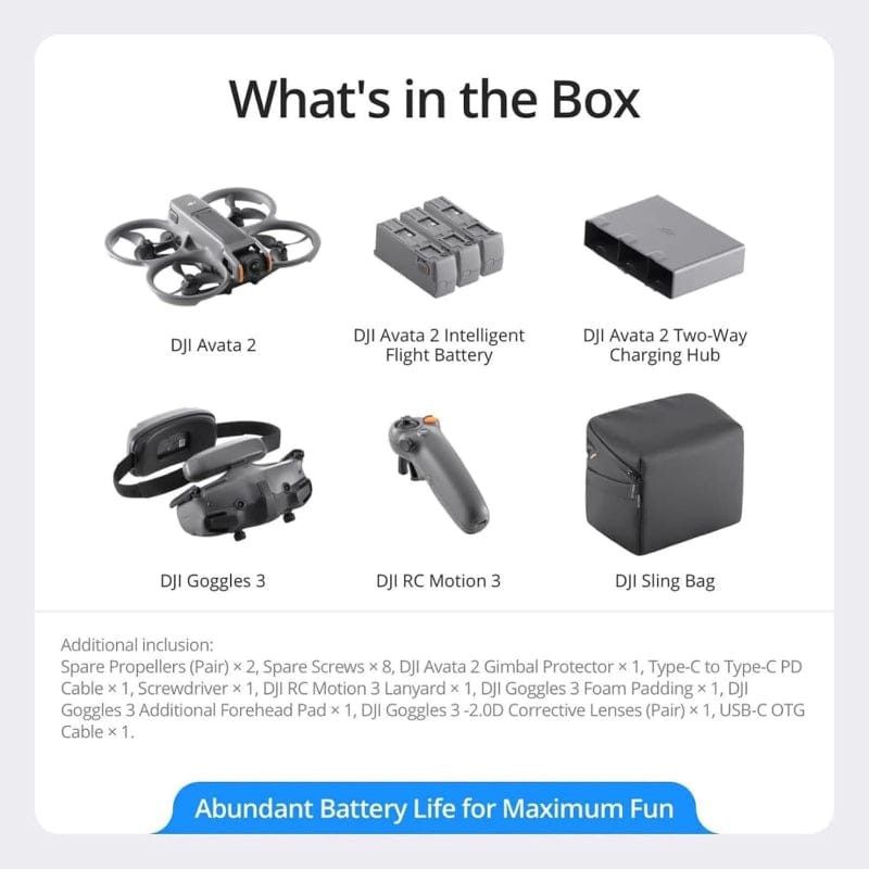 DJI DRONES DJI Avata 2 Fly More Combo (3 batteries)