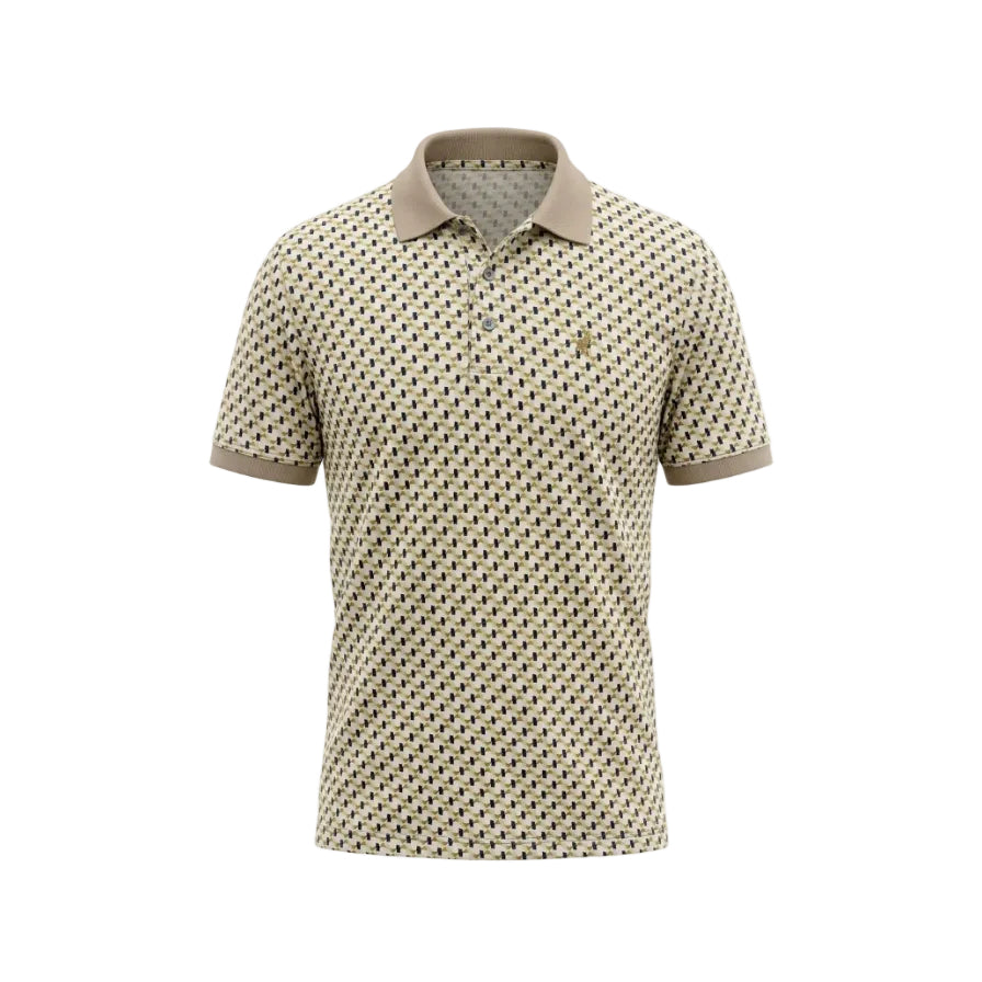 Polo Santino Mercerised Short Sleeve Golfer-Brown 0078642