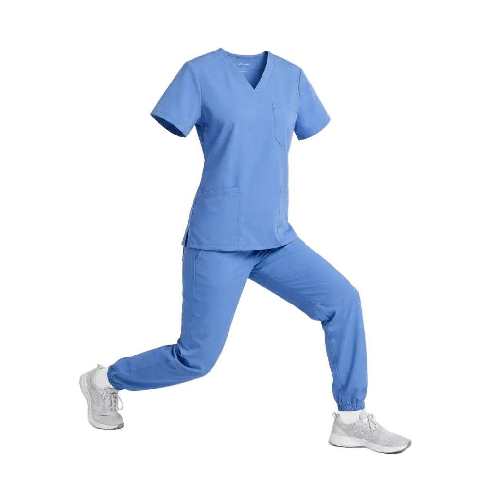 Bobsons Fox Flex Unisex Woven Stretch Scrub Set-Sky Blue N2109/N2110WS