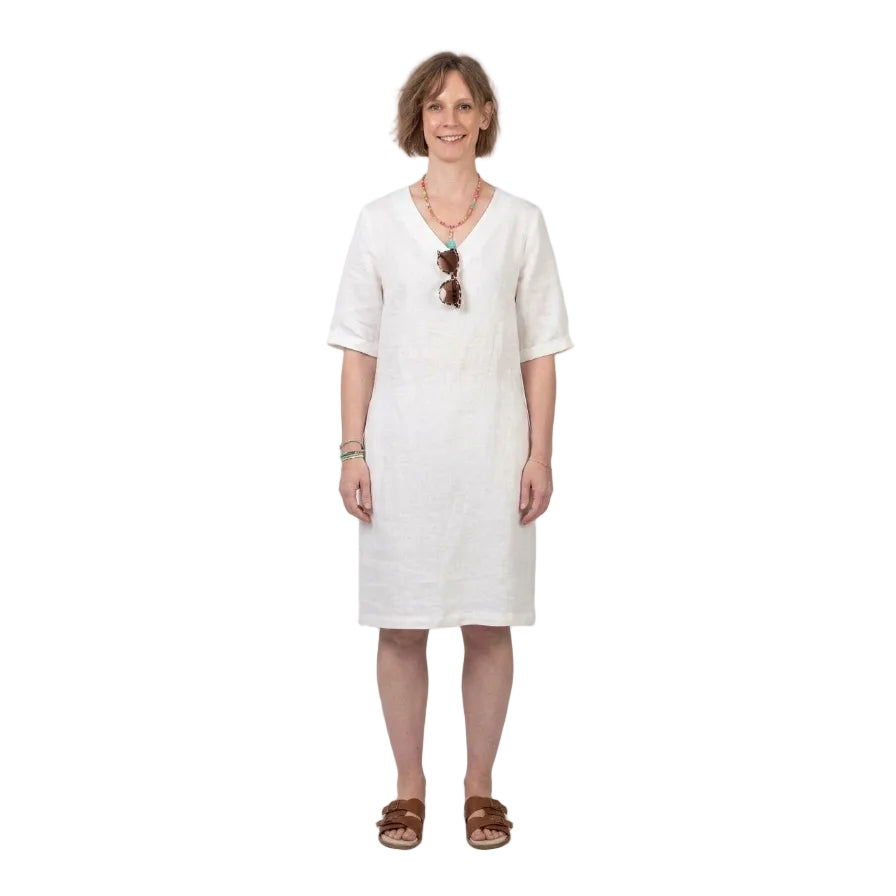 De Tiamo Ladies Paige Dress-White PD1-WH