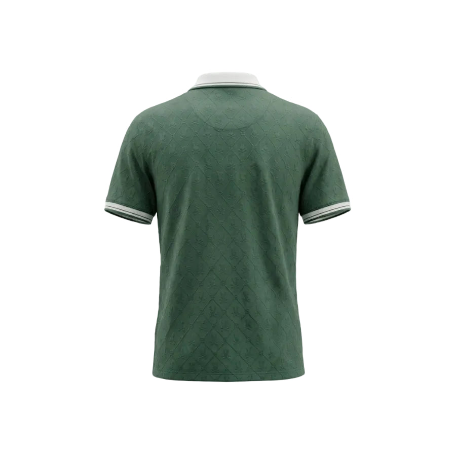 Psycho Bunny Men's Garry Performance Jacquard Polo-Pine Needle MT01000224