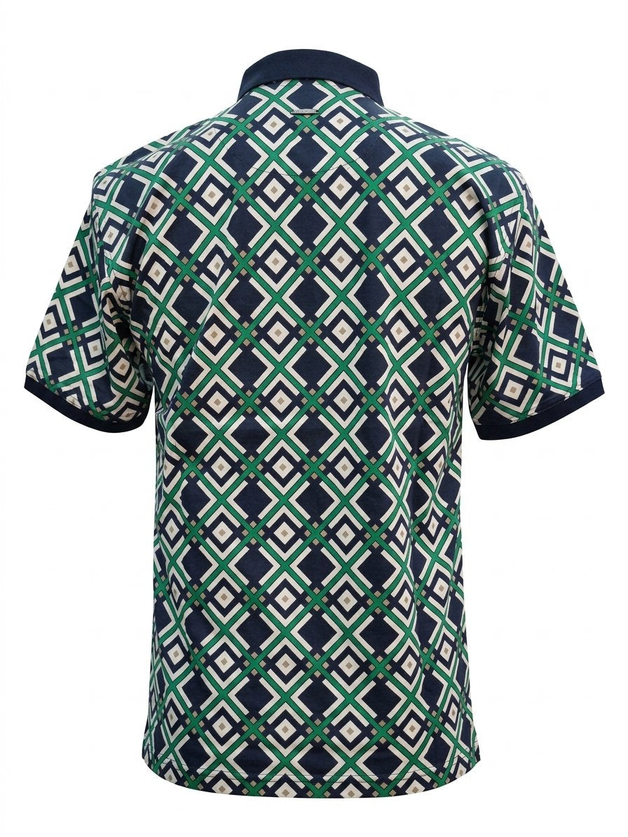 Polo Sven mercerised Short Sleeve Golfer-Navy 0078622