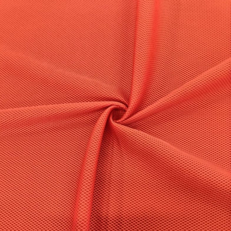 DRESS FABRIC Dress Fabric Orange Bonded Honeycomb Fabric 150cm