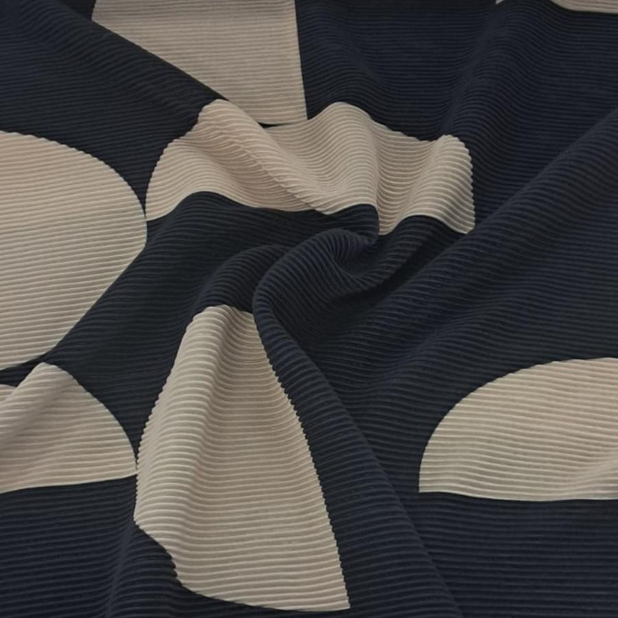 DRESS FABRIC Dress Fabrics Half Circle Geo Digital Print Plisse Pleat (7785247113305)