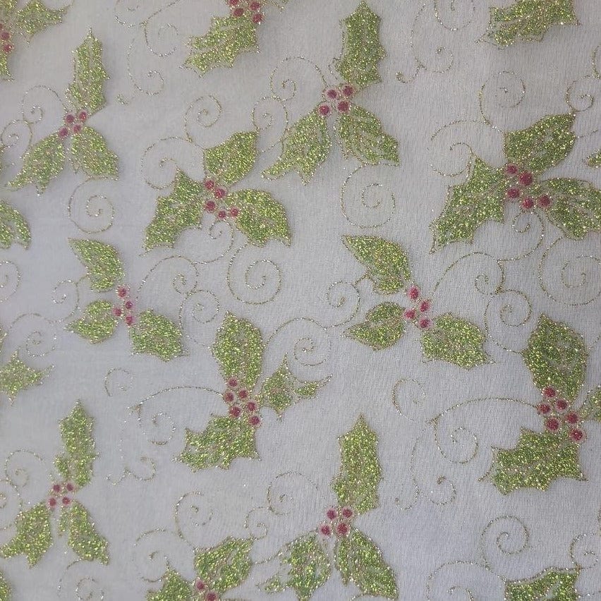 DRESS FABRIC Dresses Printed Christmas Organza Fabric 150 cm