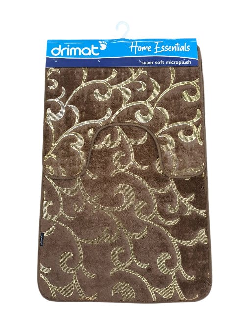 Drimat Bedroom & Bathroom Chocolate Brown Drimat Velvet Memory Foam Bath Mat 2 Piece (7897733267545)