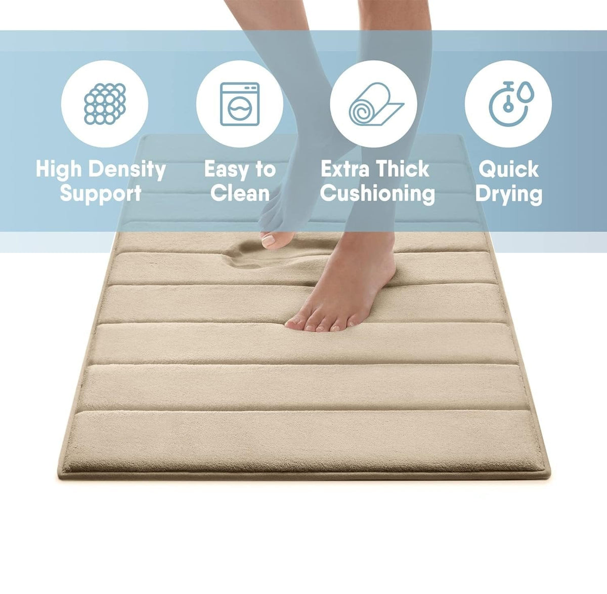 Drimat Bedroom & Bathroom Drimat Memory Foam Bath Mat Beige (7797122826329)