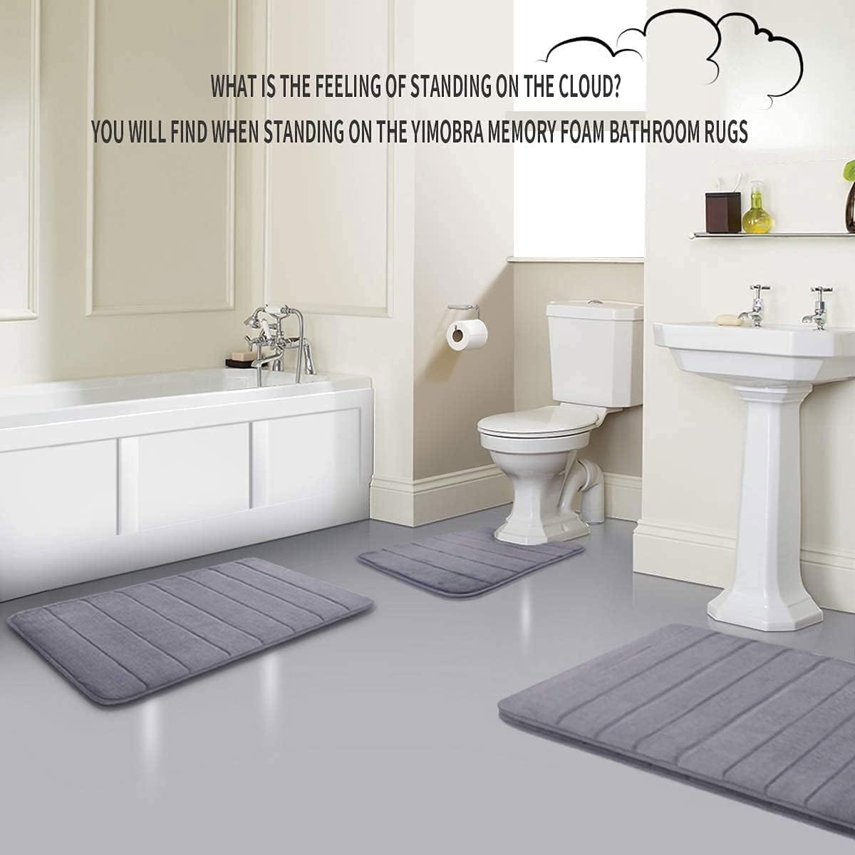 Drimat Bedroom & Bathroom Drimat Memory Foam Bath Mat Grey (7796991361113)