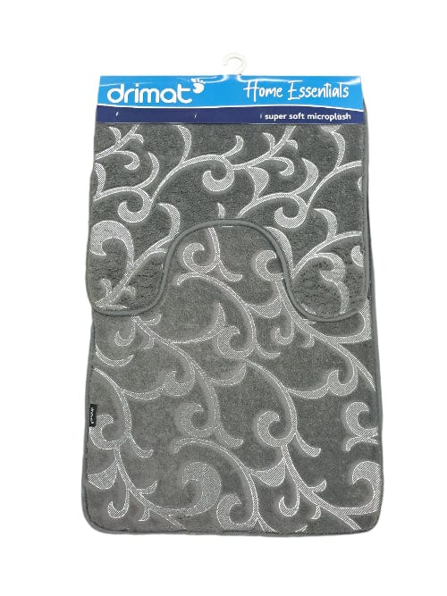 Drimat Bedroom & Bathroom Grey Drimat Velvet Memory Foam Bath Mat 2 Piece (7897733267545)