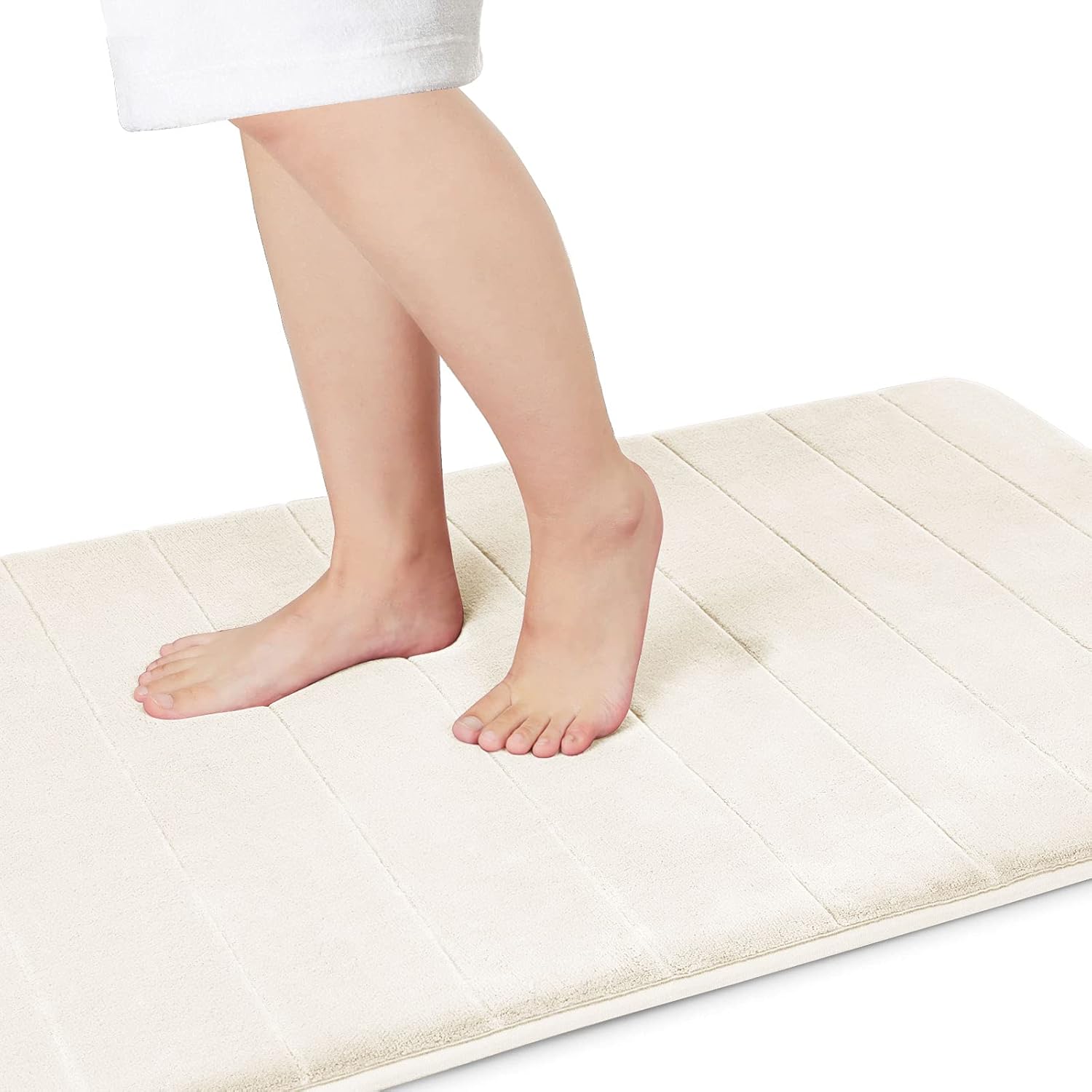 Drimat Bedroom & Bathroom Runner 60cm X 147cm Drimat Memory Foam Bath Mat Cream