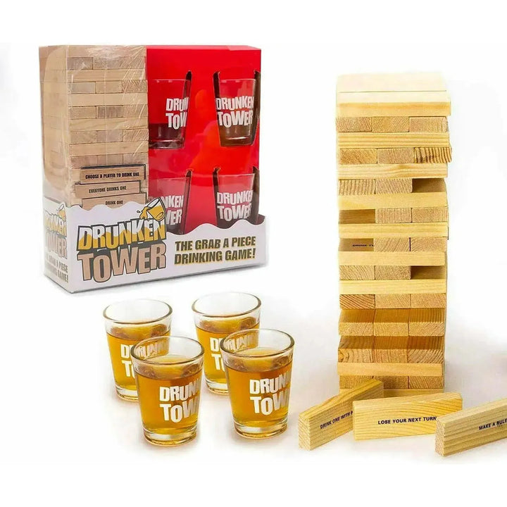 Drunken Tower Drinking Board Build Game