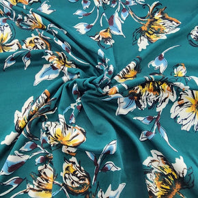 DTY Dress Fabrics Printed Dty Brushed Fabric 150cm Bottle Green (7508805615705)