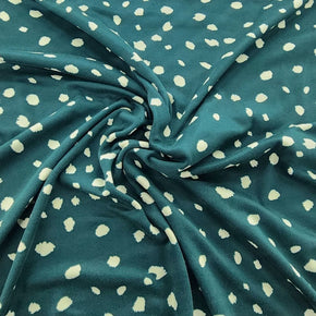 DTY Dress Fabrics Printed Dty Brushed Fabric 150cm Green (7508805877849)