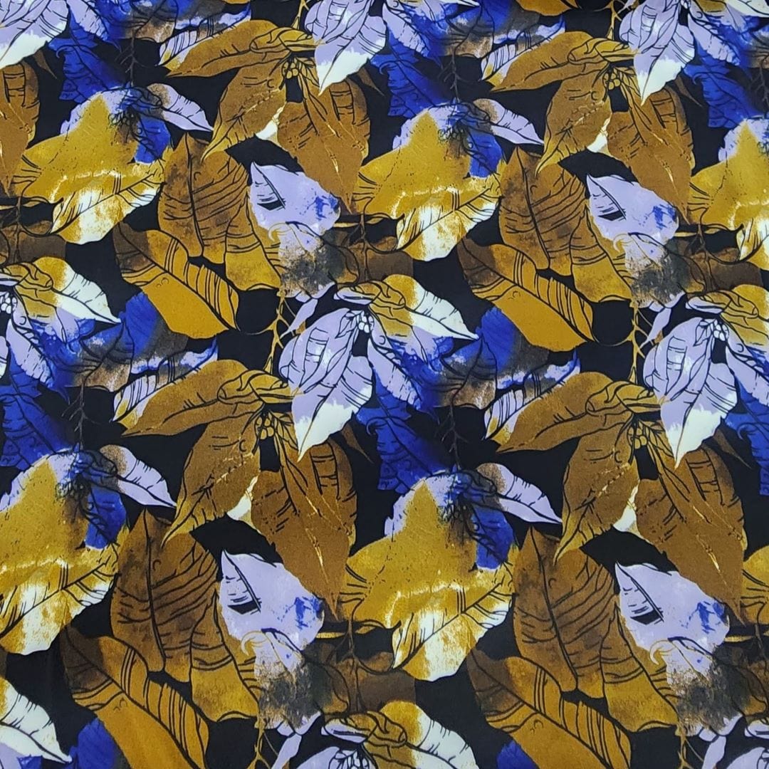 DTY Dress Fabrics Printed Dty Brushed Fabric 150cm Purple (7508805779545)