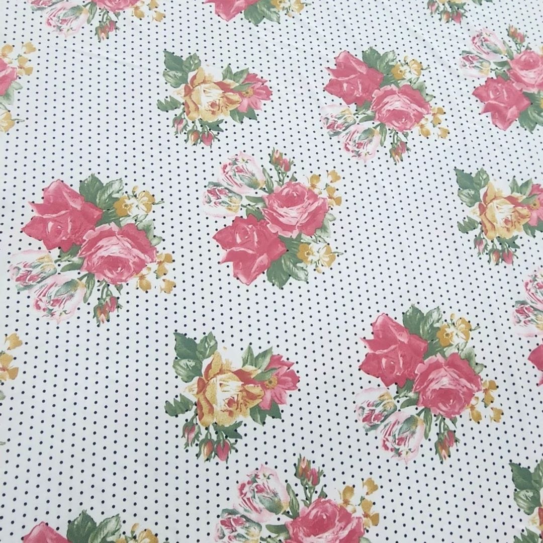 DTY Dress Fabrics Printed Floral Dty Brushed Fabric 150cm (7508867481689)