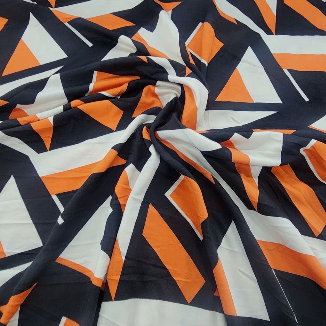 DTY Habby Printed Dty Brushed Fabric 150cm Orange (7508804960345)