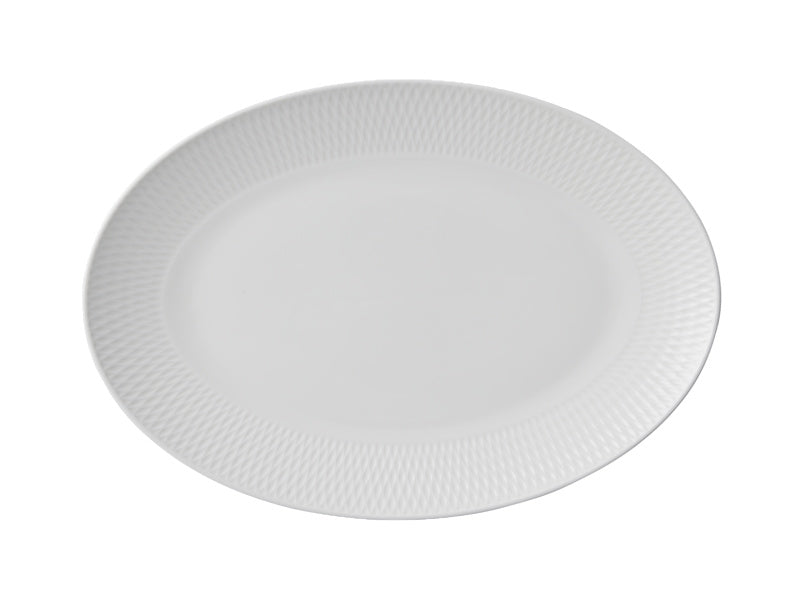 Maxwell & Williams White Basics Diamonds Oval Platter 44x32cm DV0247