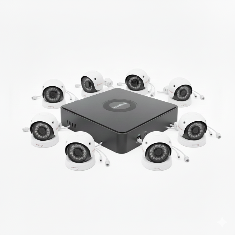 DVR Security Camera 8-Channel Full HD DVR System with TRO8CH Cameras KIT