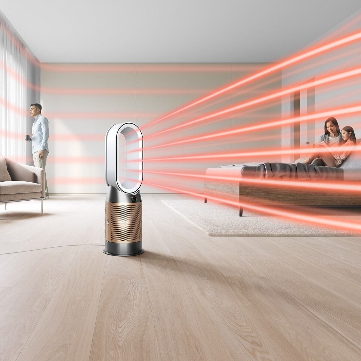 Dyson Air Purifier Dyson HP09 White/Gold Purifier Hot + Cool Purifying Fan Heater 369020-01 (7891604504665)