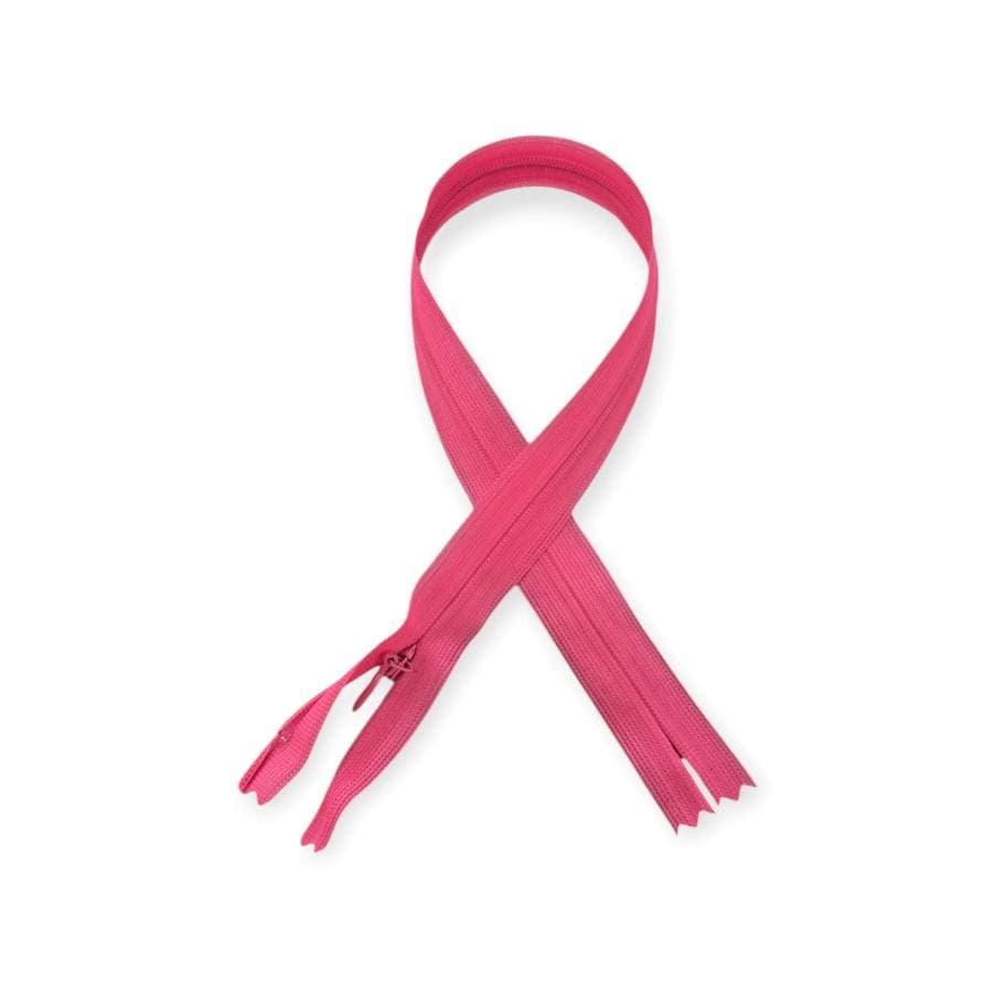 YKK ZIPS Habby 40cm YKK Invisible Zip 516 Cerise Pink (7877016944729)