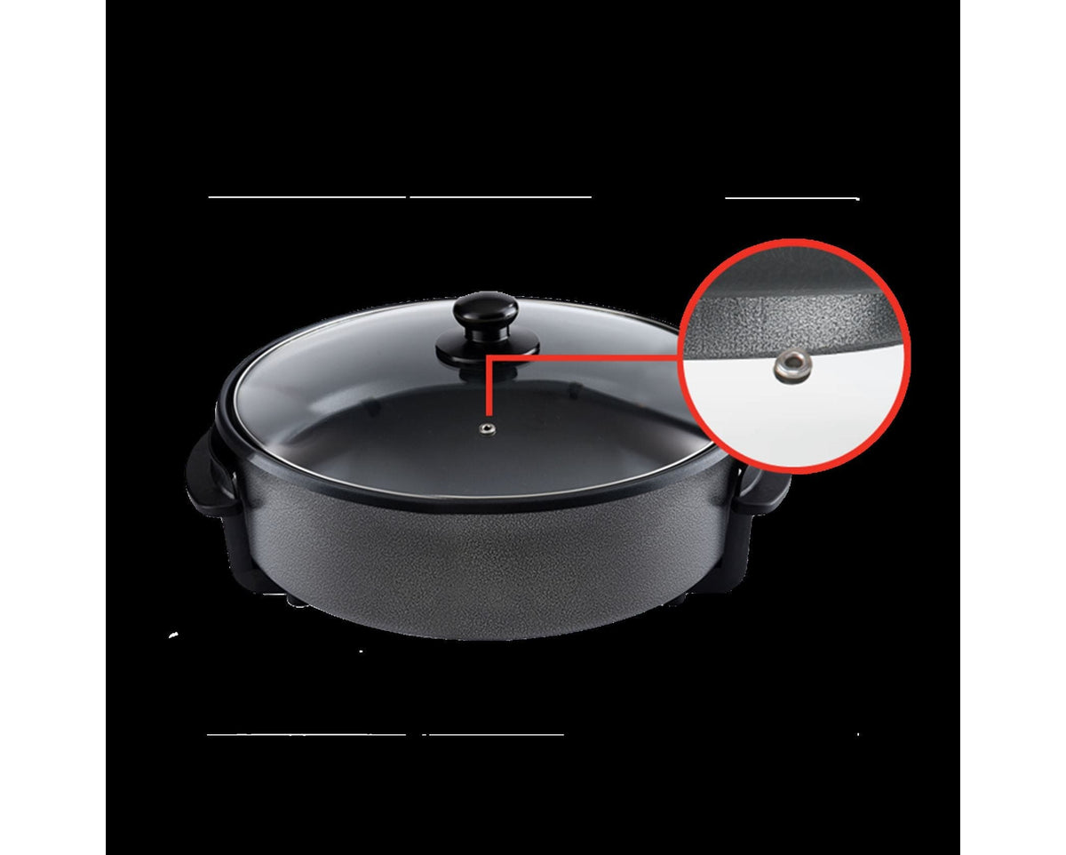 Mellerware Electric Frying Pan Mellerware Frying Pan Electric Non-Stick Black 35Cm 1500W Alonzo (7010837168217)
