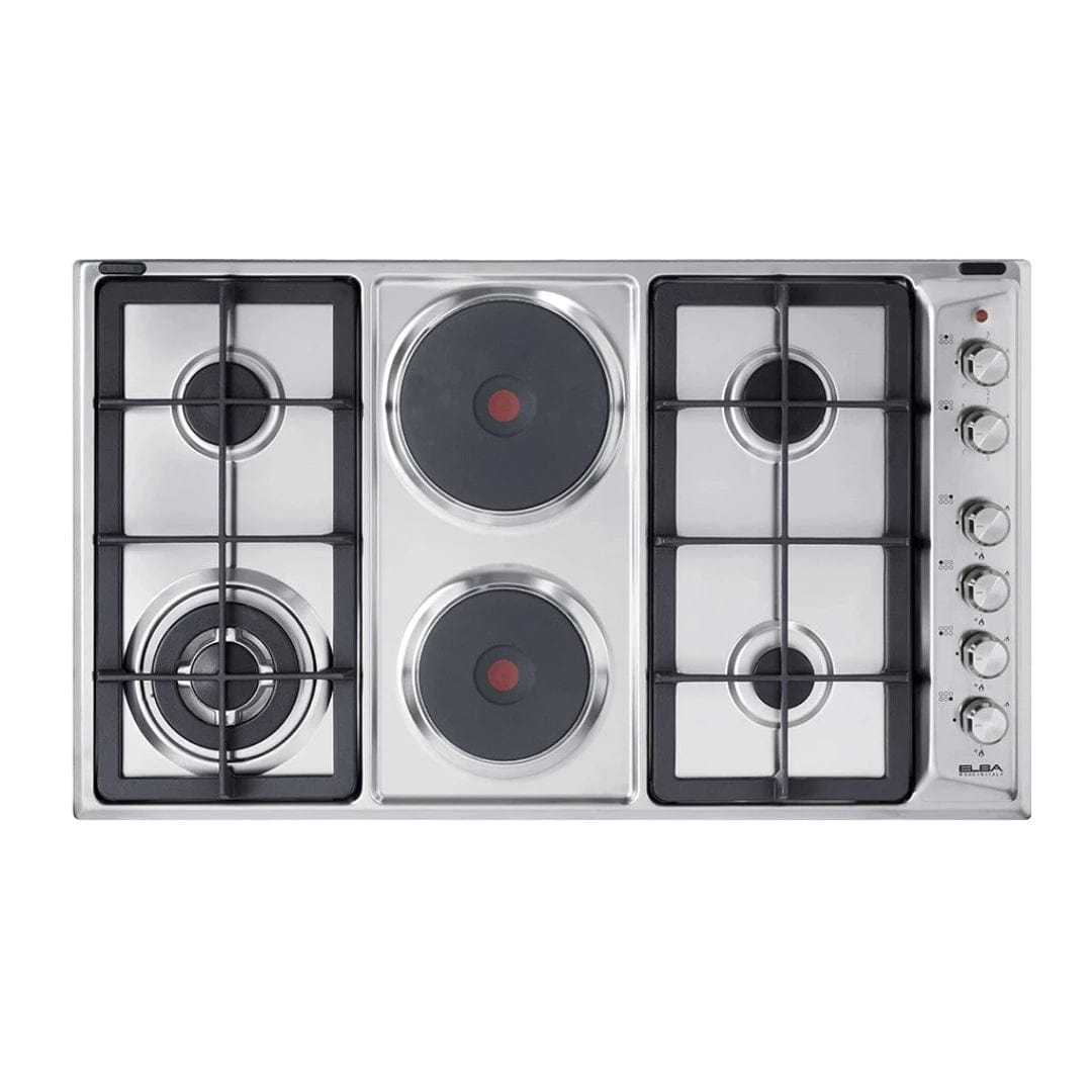 Elba Promotions Elba 90CM Stainless Steel 4 Gas 2 Electric Hob 02/E95-420X (2061545570393)
