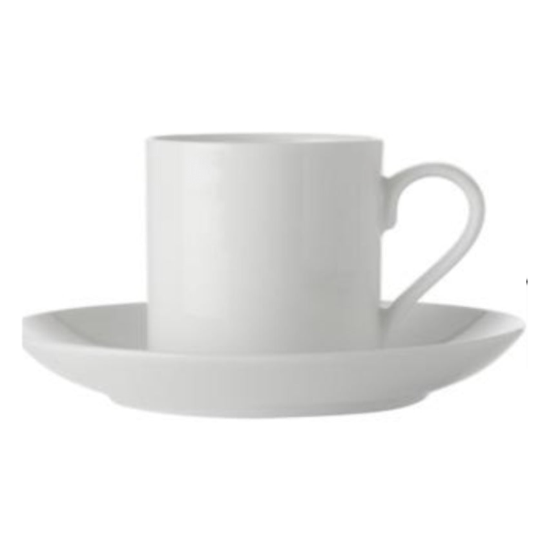 Maxwell & Williams Cup & Saucer Maxwell & Williams White Basics Straight Demi Cup & Saucer 100ML (6748344516697)