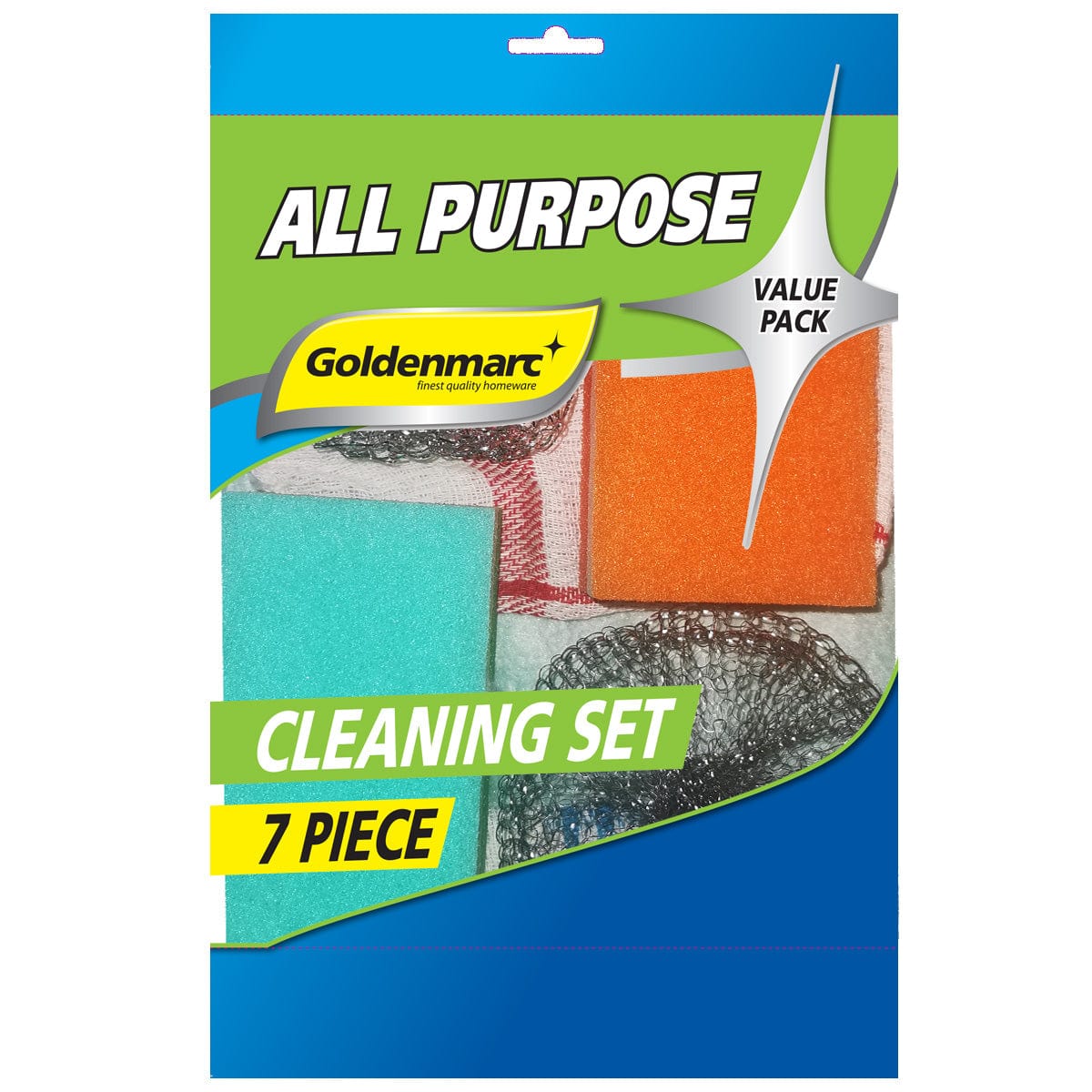 Goldenmarc Dish Coloth Goldenmarc 7 Piece Cleaning Set (7260509143129)