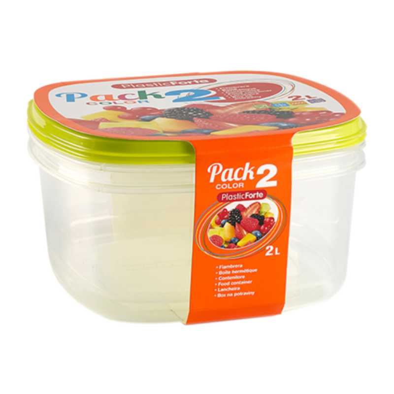 Hobby Life Kitchen Combo SQ Plastic Food Container 0.6L HH11959 2pieces Combo SQ Plastic Food Container 2 Pack (4696481071193)