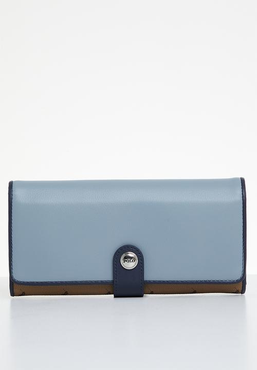 Polo Ladies Polo Clutch Purse Blue (7313637933145)