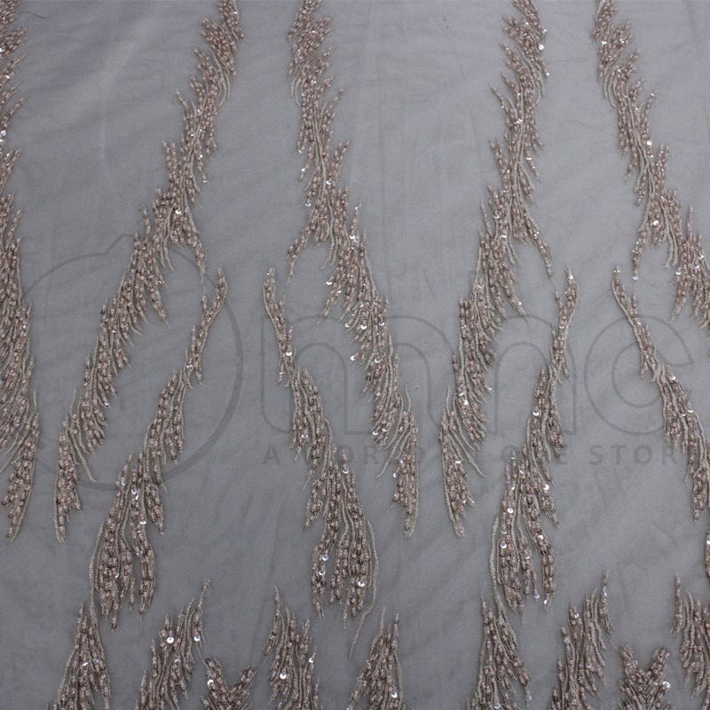BRIDAL FABRIC Fabric Beaded Lace Fabric 120cm (7121800593497)