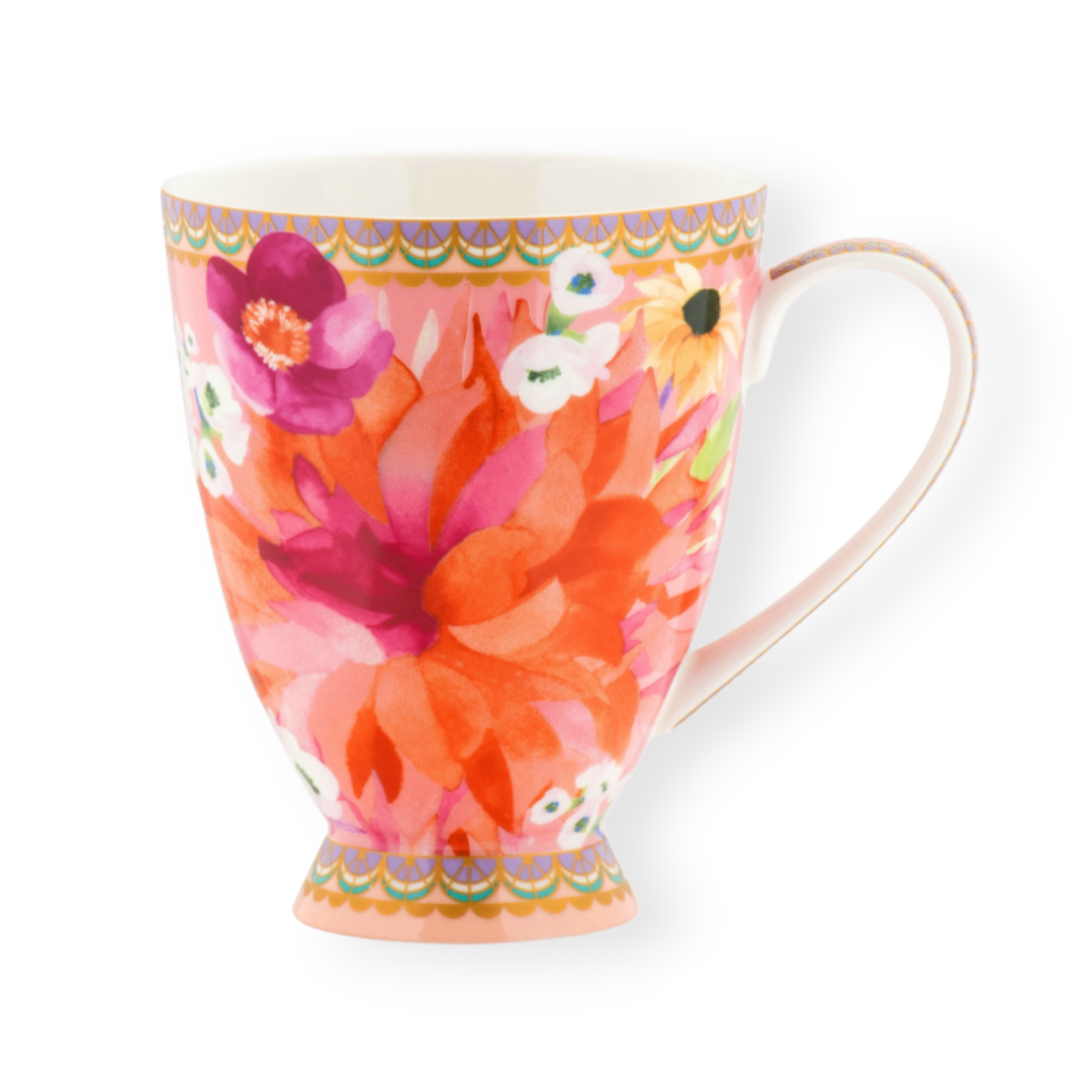 Philips AIR FRYER Maxwell & Williams Dahlia Daze Footed Mug 300ML Pink 300ml HV0359 (6566870581337)