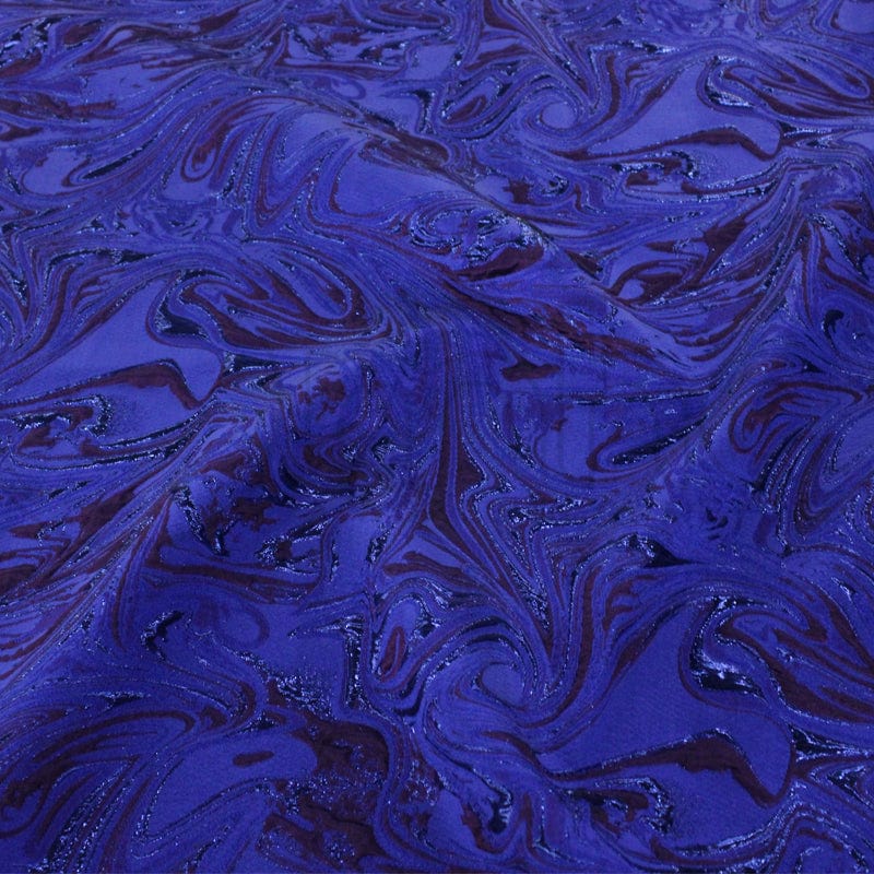 BROCADE Dress Fabrics Rosa Brocade Royal/ Navy Fabric 150cm (7283453919321)