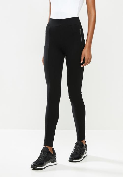 Sissy Boy Leggings 8 Sissy Boy Valery High Rise Legging With Metal Zip Front Black (6689954168921)