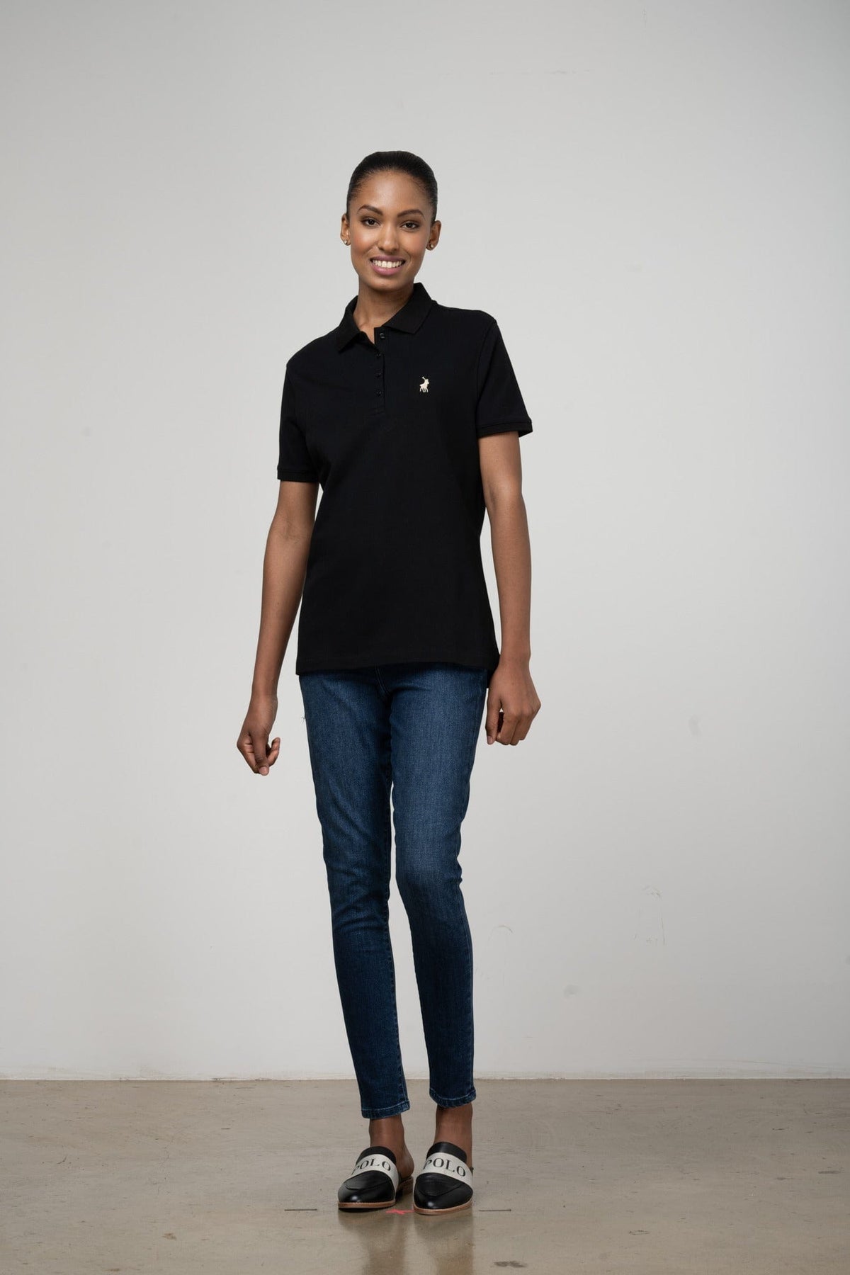 Polo Golf T Shirt Polo Women Margot Short Sleeve Golfer Black