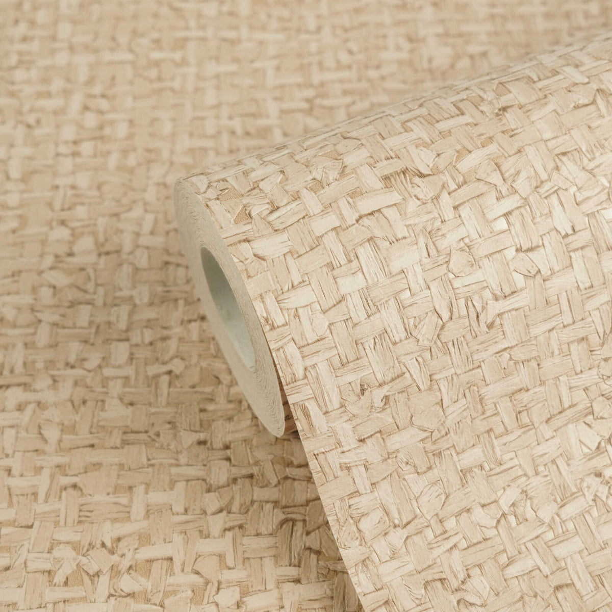 Raffia Straw Wallpaper Roll 0.53m x 10.05m.